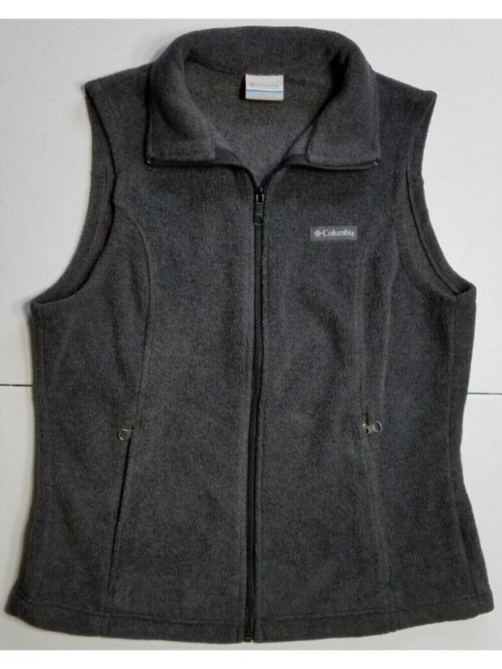 Columbia Sportswear Full Zip Fleece Vest Casual Hiking Outdoor Gray Women's M
